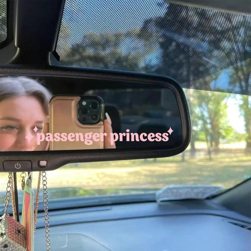 Passenger Princess Personalized Car Mirror Sticker