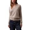 Warm Comfortable Soft Long Sleeve Sweater Women Sweater Brown 40WJ312-020