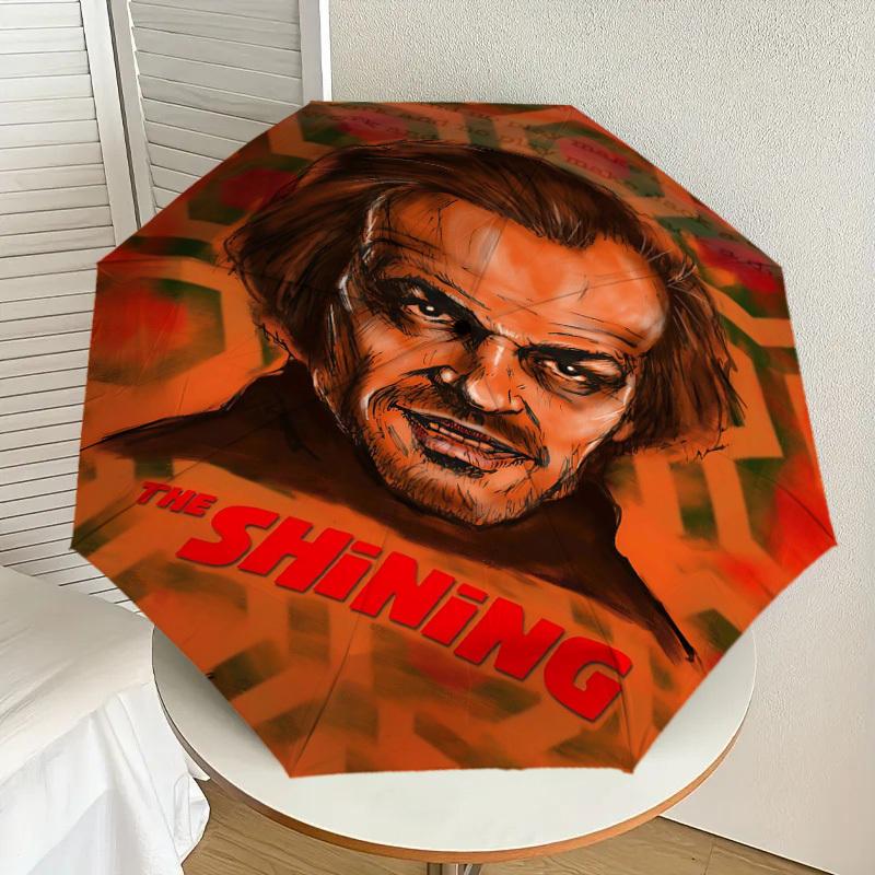 1pc Jack Nicholson The Shining Automatic Open/Close Umbrella Compact Folding Umbrella with 8-Rib Shaft Lightweight Esign, for Women/Men1201A