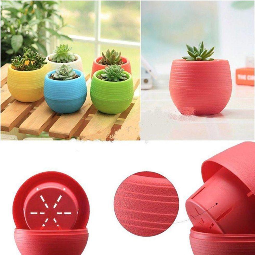Plastic Flower Pot With Drainage Holes For Indoor Garden And Outdoor Planting