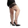 Plus Size Fishnet Long Socks White Black Stocking Lace Top Over The Knee Thigh High Mesh Non Slip Stockings For Women 3Xxxl
