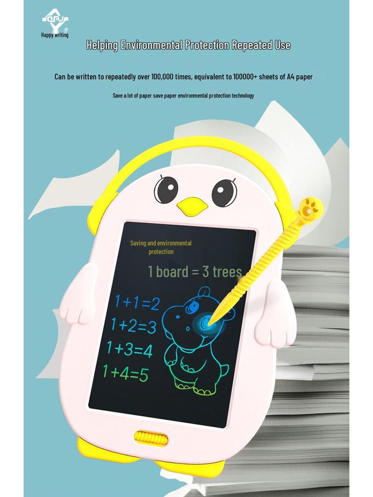 Cartoon LCD Writing and Drawing Board for Kids - Smart Learning and Doodling Tool