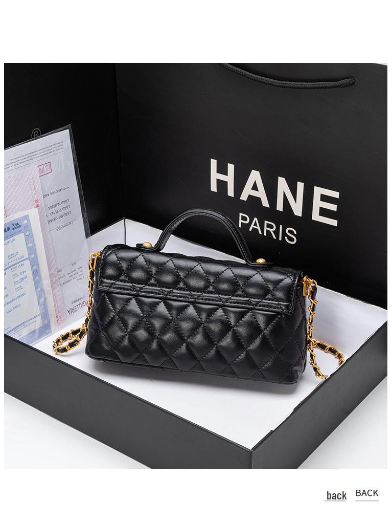 Argyle Dámská trendy crossbody kabelka - Módní, ležérní, všestranná čtvercová taška přes rameno se zámkem