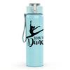 1PC Ballerina Dancer Silhouette Print 750ml Color Plastic Sports Water Bottle Leakproof Flip Straw Lid Suitable for Sports Office Home Use