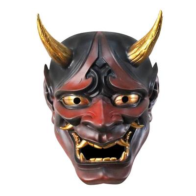 Halloween Japoński Kolor Bonjour Noh Kabuki Demon Maska Set Ghosts Night Out Żywica Duch Samurai Rekwizyty Bal Party Maska