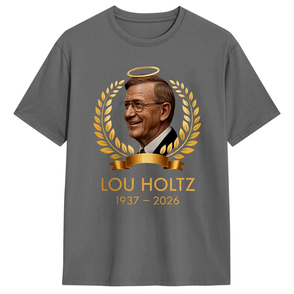 Men Lou Holtz 1937 2026 T Shirt 100 Cotton Clothes Casual Short Sleeve Crewneck Tees Unique TShirt