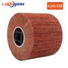 Non-woven Nylon Abrasive Flap Wheel Brush Wire Drawing Polishing Burnishing Drum Wheel for Stainless Steel 120x20x100mm 1pc