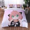 Anime Beautiful Girl Duvet Cover Set ,Cartoon Printed Patterned with Pillowcases, Soft Microfiber Quilt Covers for Girls