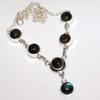Exclusive Fiery Labradorite 925 Silver Plated Necklace 18" Most Beautiful P0M78
