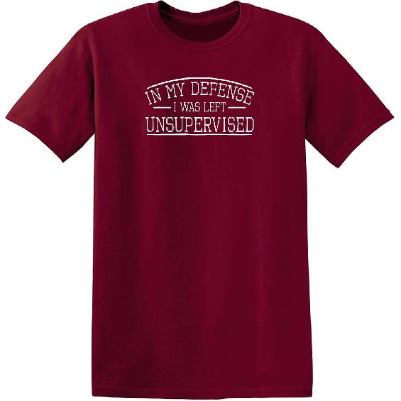 Defense Unsupervised Tshirt Novelty Gag Gift Funny T Shirt for Anyone