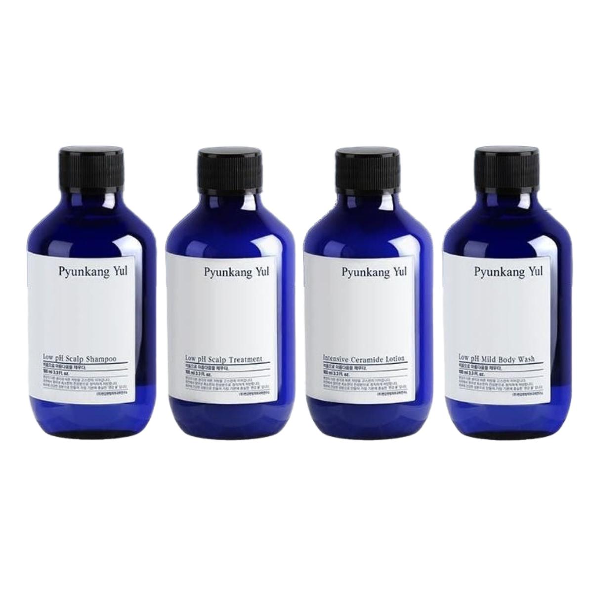 Pyunkang Yul Hair & Body Care Travel Kit Low pH Soothing & Hydrating 4-Item Set (100ml x 4)