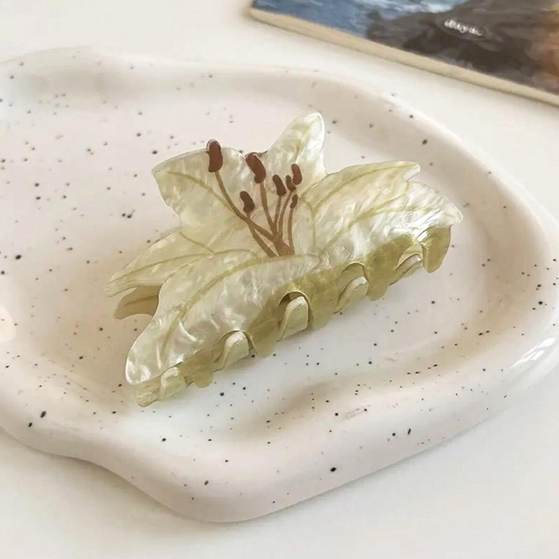 1PC flower clip tulip lily rose hair clip acrylic flower clip hair accessory dopamine hair clip