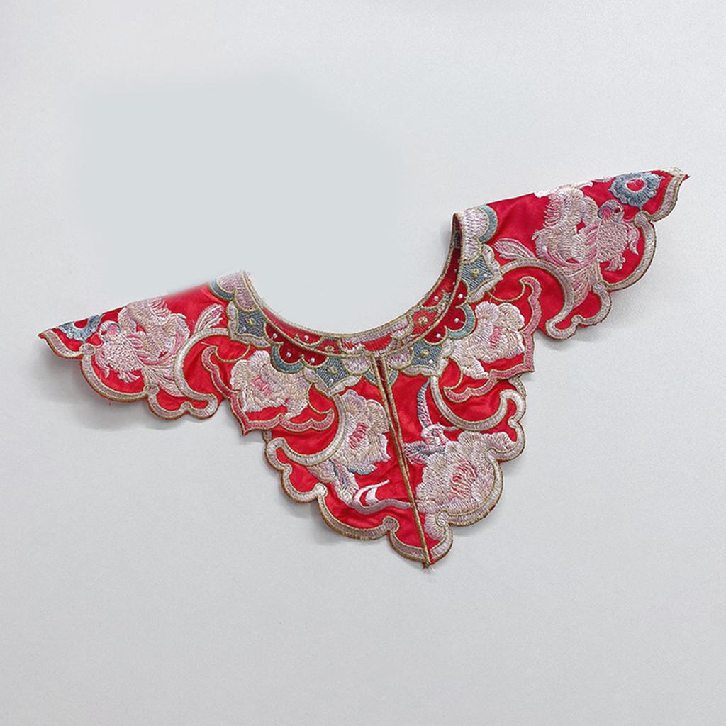 Elegant Embroidery Flower Decorative False Collar Female Sweater Shirt Dress Clothes Sewing Collar Shawl False Collar
