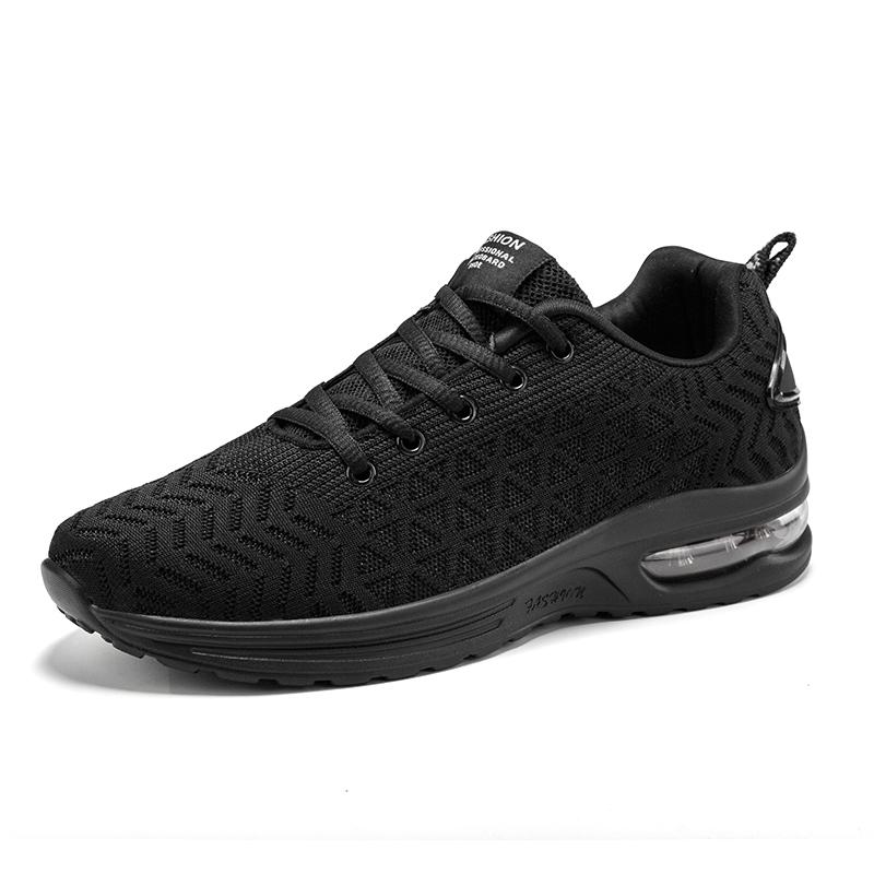 Couple Models Shock -Absorbing Sports Casual Running Shoes Comfortable Air Cushion Bottom Retro Breathable Fly Woven Surface