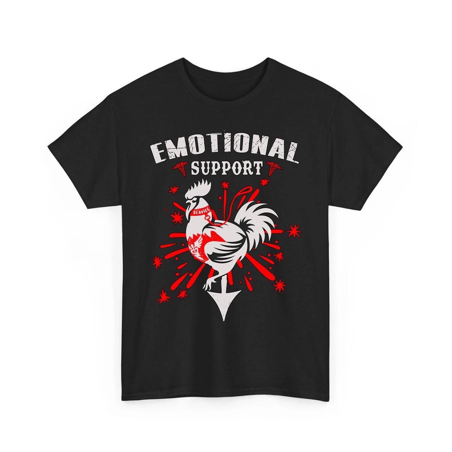 Emotional Support Shirt Chicken Emotional Support Cock Unisex T-Shirt XL