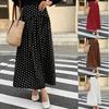 European and American Polka Dot Skirt Women's Autumn and Winter Pear-shaped Figure, High Waist, Hips, Thin Medium and Long Versatile A-shaped Skirt