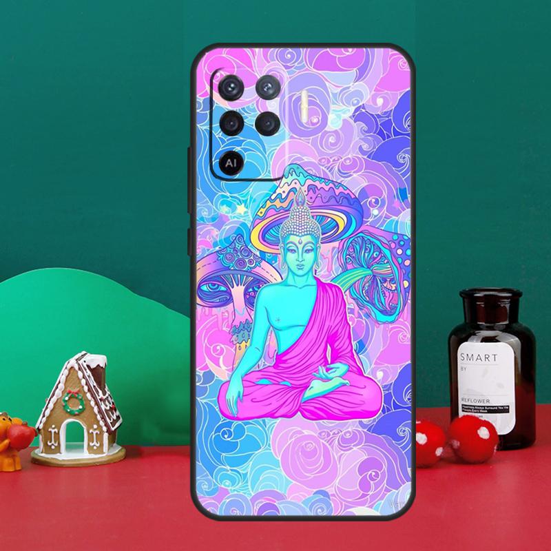 Buddha Art For OPPO A54 A74 A94 A57S A53S A58 A78 A98 A16 A76 A96 A15 A17 A77 A5 A9 A52 A72 A79 Case