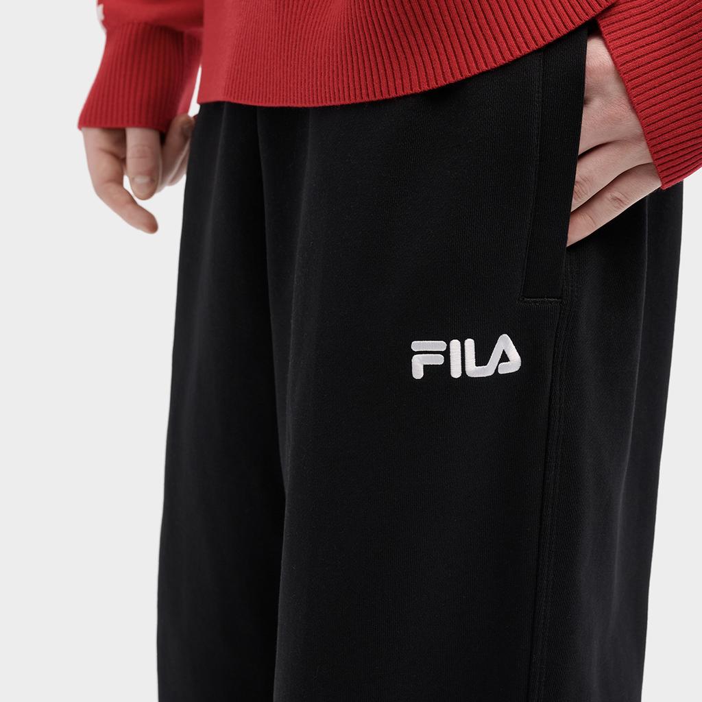 Fila Original Classic Simple Retro Casual Stylish Versatile Comfortable Knitted Sports Pants Men Pants Black F51M619601FBK