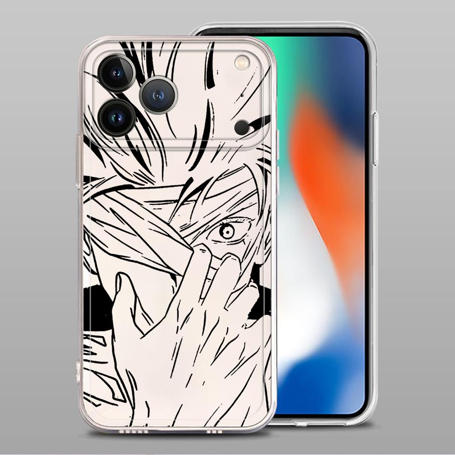 Case for iPhone 17 Pro Max 13 Pro Air 16 XS Max 11 14 Plus XR 7 8 15 12 Mini Soft Phone Cover J-Jujutsus K-Kaisens Anime