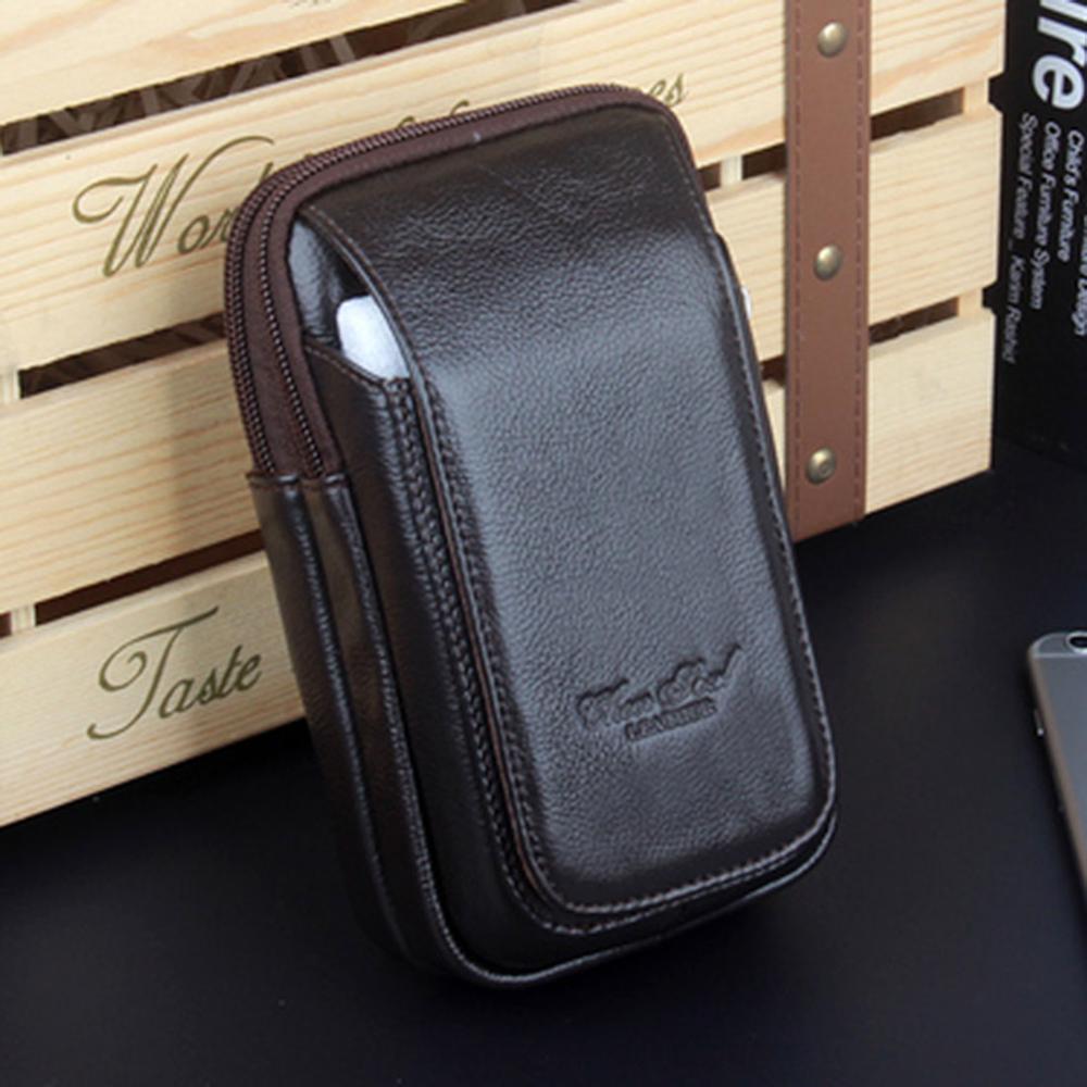 

Чехол-кобура для сотового/мобильного телефона из натуральной кожи, поясная сумка-бананка, кошелек для денег, из натуральной коровьей кожи, мужская поясная сумка, сумка с крючком