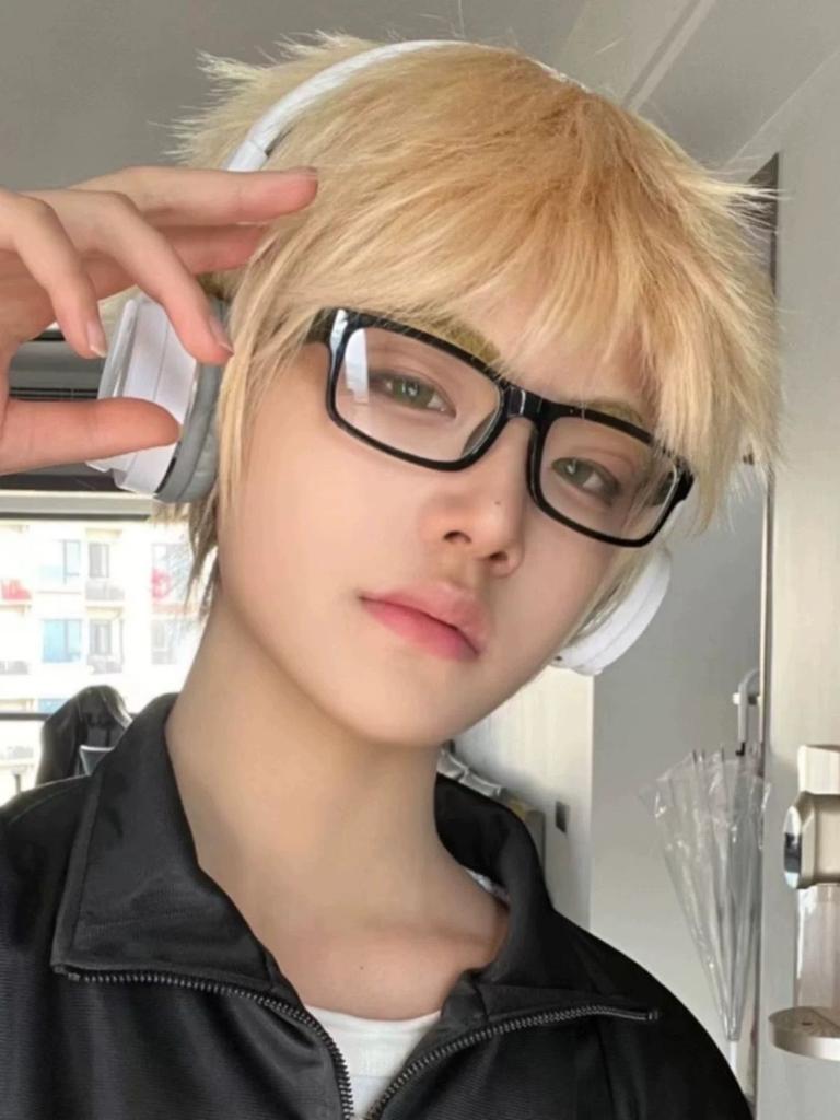Retro Square Glasses Black Black Frame Square Cos Two-Dimensional Ultra-Clear Flat Mirror Multi-Degree Selection Myopia Mirror