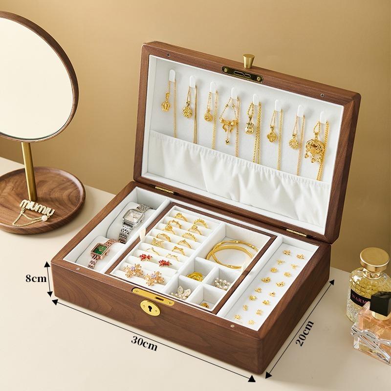 Retro Jewelry Storage Box Desktop Jewellery Organizer Case Watches Bracelet Display Cases Necklace Ornament Displays Boxes