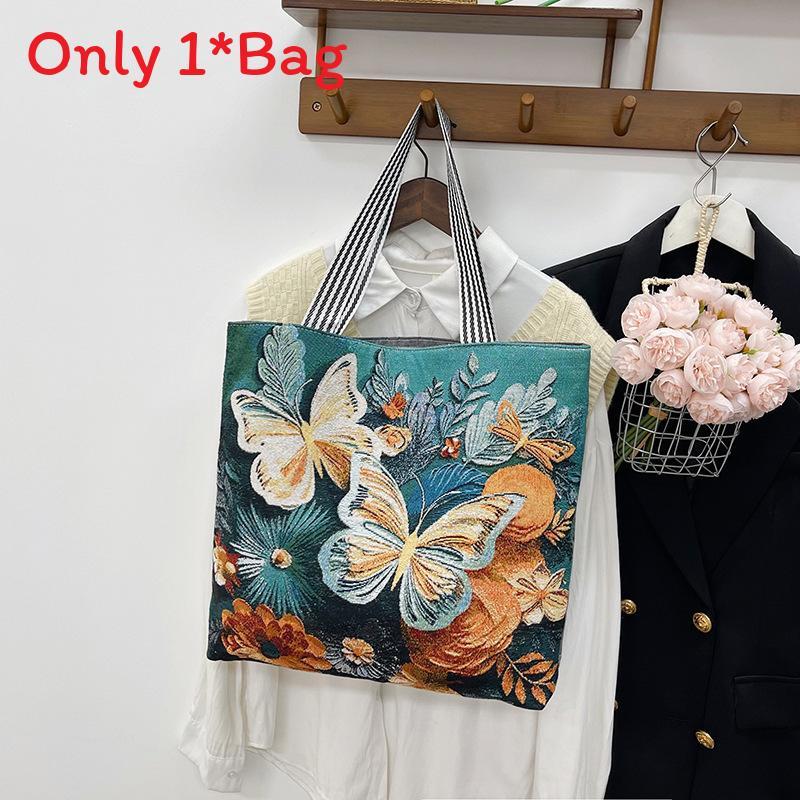 Bohemian Embroidered Tote Bag With Polyester Lining For Women And Casual Outings