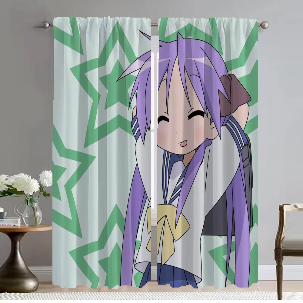 

Curtains for Living Room Curtain Lucky Star Shades Partition Blackout Curtains 2 Pieces Tulle for Bedroom Halloween Decoration W50xH70cmx2pcs-CL