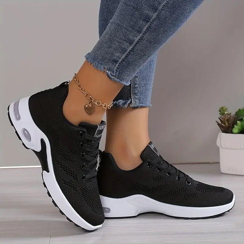 fashion Plus Size Breathable Running Shoes for Women 2024 Fashion Air Cushion Platform Sneakers Woman Lightweight Casual Sports Shoes