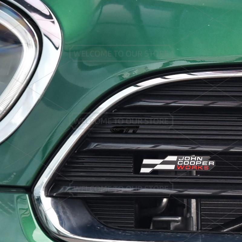 Emblema Metallico 3D John Cooper Works per Auto, Badge Griglia, Adesivi Auto, Adesivo Posteriore Auto per Mini Cooper S U25 J01 J05 F66 F65 F67