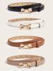 Stylish Pu Leather Waist Belt With Alloy Buckle Butterfly Knot Design For Women