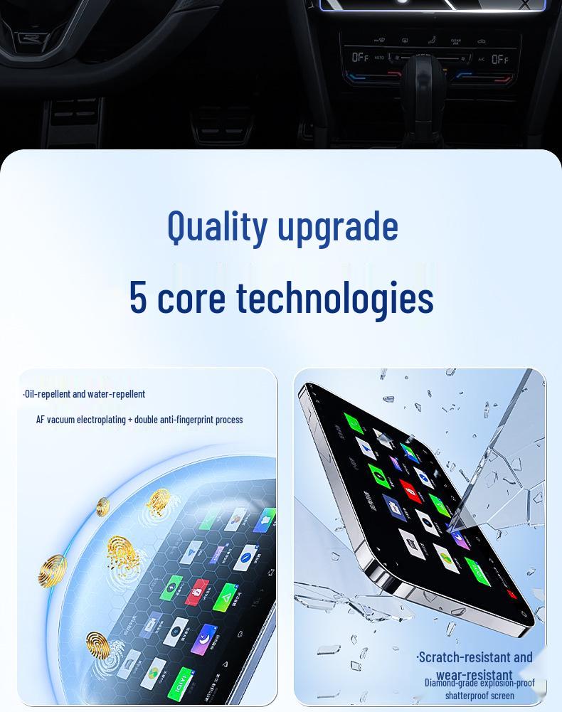 2024 VW CC Center Console Screen Protector: Tempered Film for Navigation Display