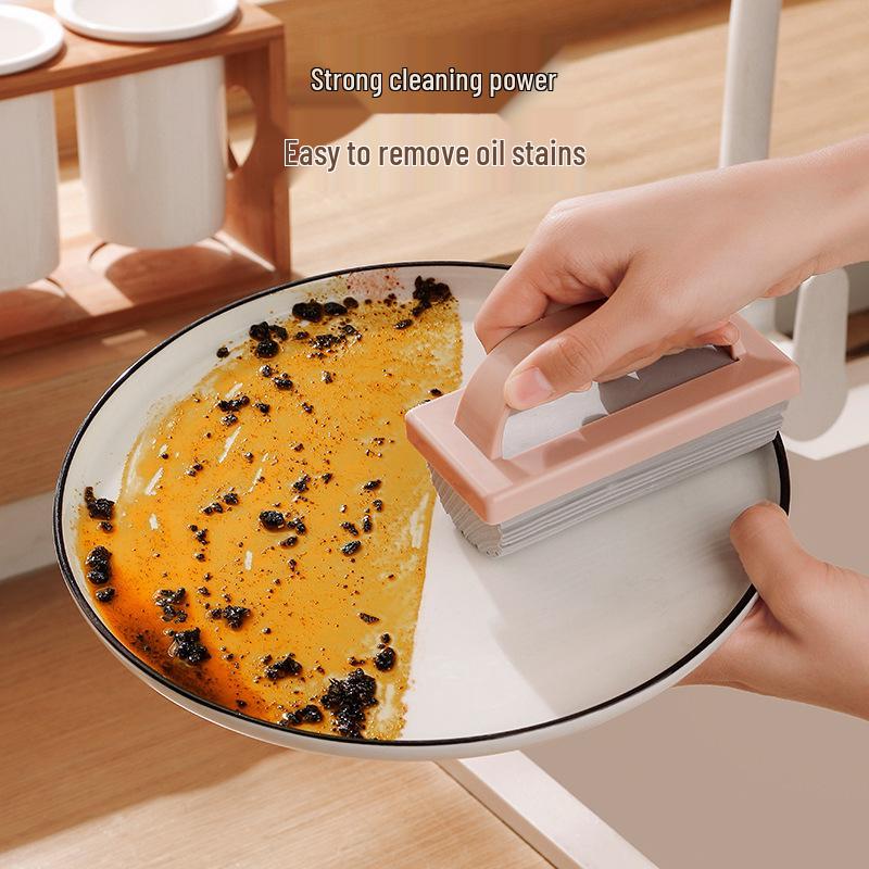 Handheld Bathroom & Kitchen Scrubber with Handle - Tile & Dishwashing Brush