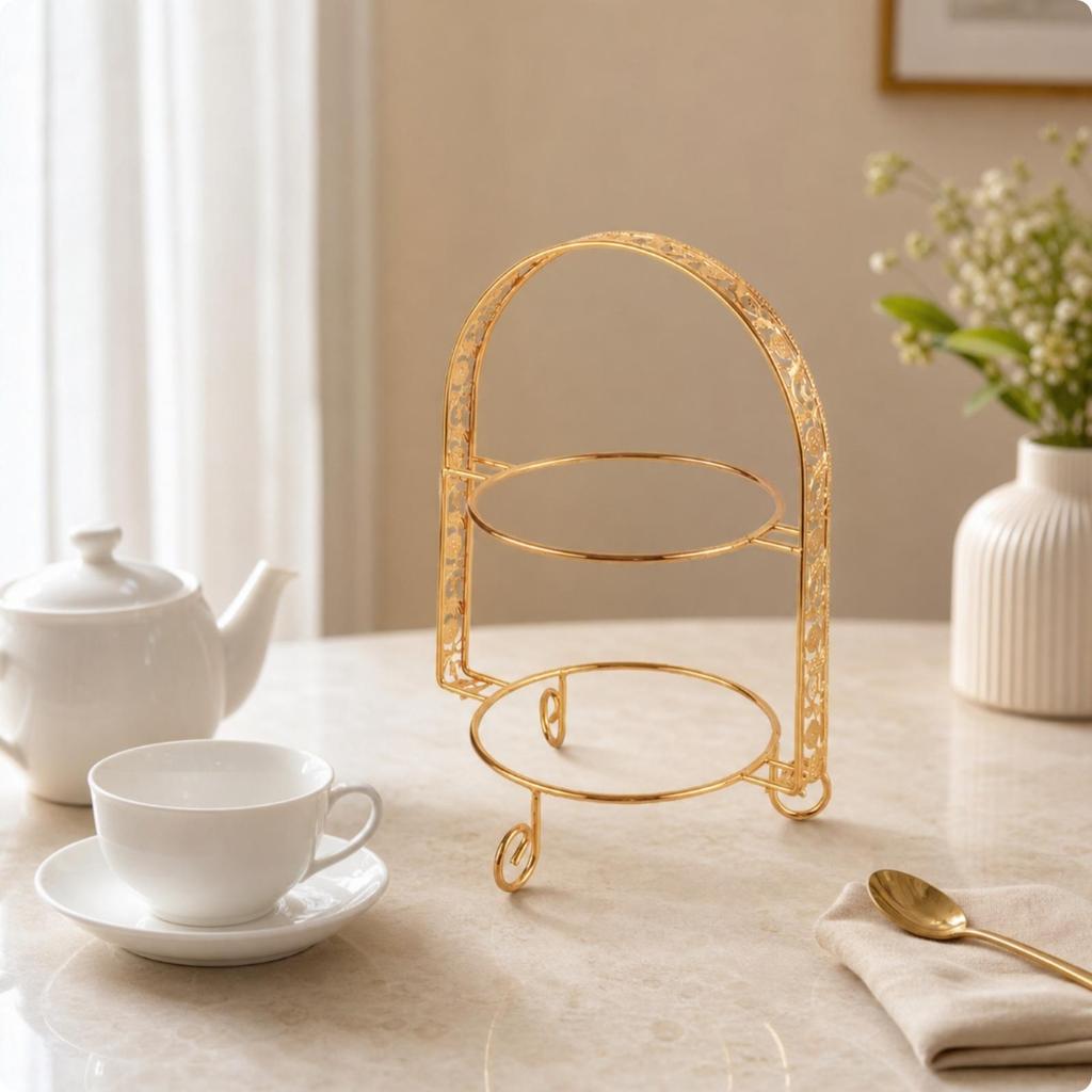 Metal Pastry Display Stand with Circular Tiers Decorative Cake