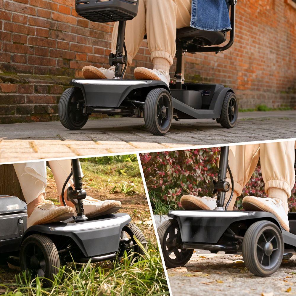 Sweetrich S2 electric mobility scooter, 250W motor, 24V 12Ah battery, electric scooter for seniors, 6KM/H MAX, 15KM range, weight capacity 136KG.