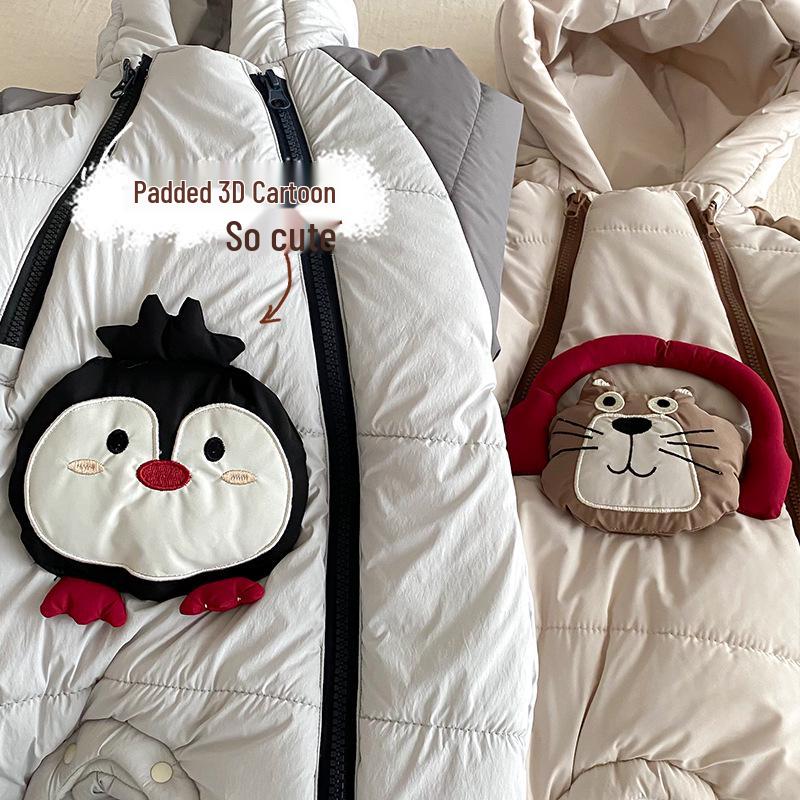 Super Cute Korean Style Baby Cotton Jacket - Winter 2025 Newborn Padded Jumpsuit