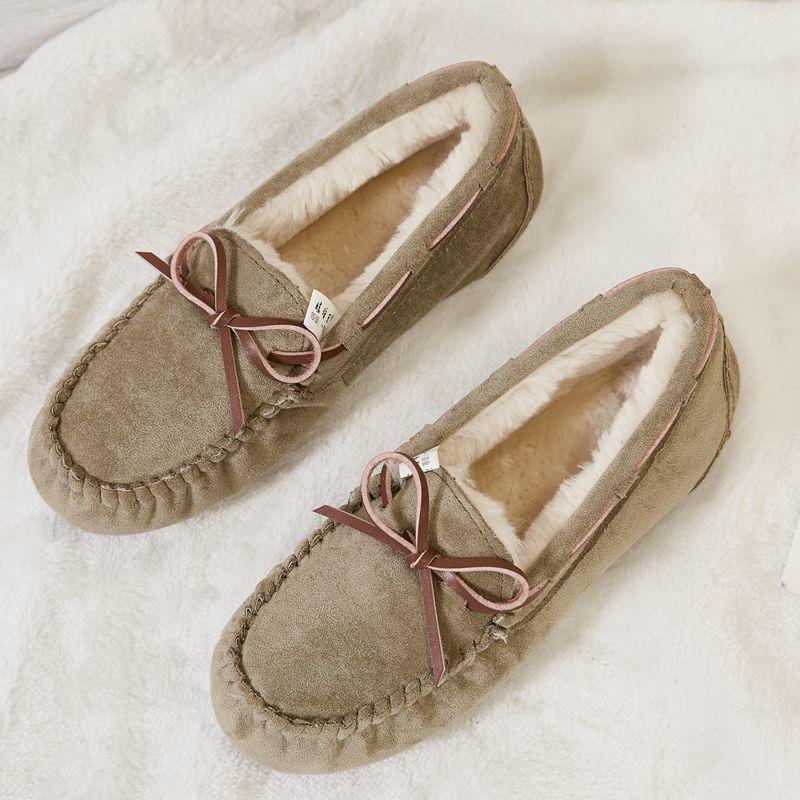 Women's Washable, Non-Fading, Fleece-Lined, Non-Slip Flat Shoes for Autumn & Winter