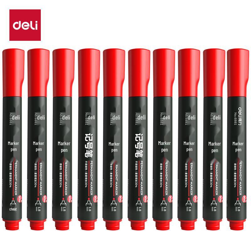 Deli Broad Tip Oil-Based Marker Pens