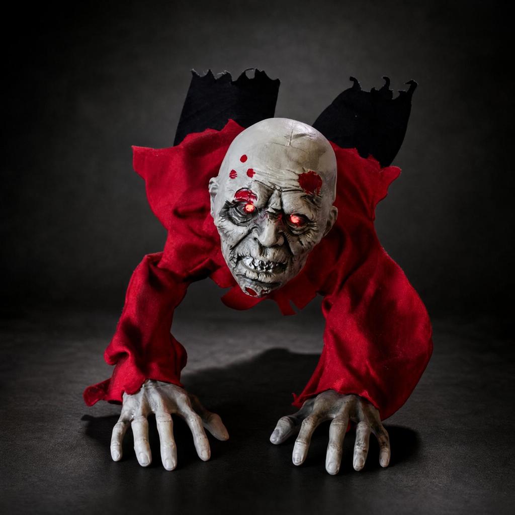 Zombie rampant Décoration d'Halloween Accessoire effrayant lumineux avec effets sonores Sinistre pour