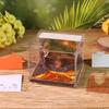 Calendar de birou 2027 cu ceas și lumină LED, Calendar 3D cu pagini rupte, Artă de sculptură în hârtie, Blocnotes, Bloc de notițe, Cadou de Crăciun