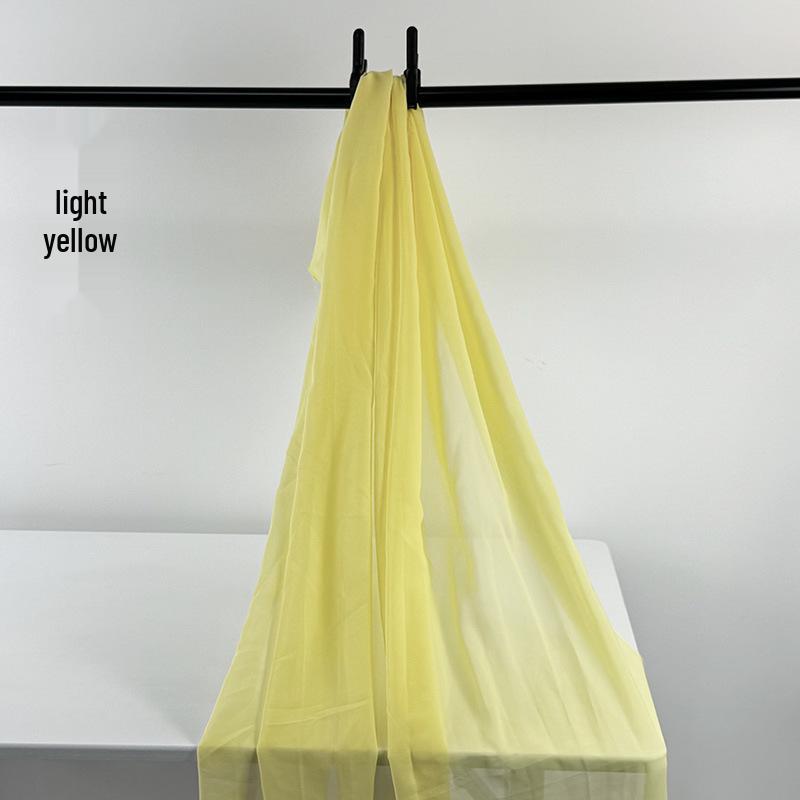 Yellow Chiffon Hanfu Fabric: Semi-Transparent Chinese Style Cloth for Innovative Decor