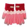 Fashion Warm Winter Gloves Coldproof Windproof Gloves Soft Candy Color Knitted Gloves for 6-14 Years Old Toddler