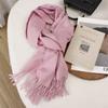 New Design Stamping Scarf Women's Winter With Classic Solid Thicken Student Long Shawl Lovers Neck Thicken Warm Echarpe Stole