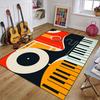 Retro Music Rugs for Bedroom Decoration Vintage Guitar Big 3D Printed Home Carpet Living Room Sofa Table Soft Non-Slip Floor Mat
