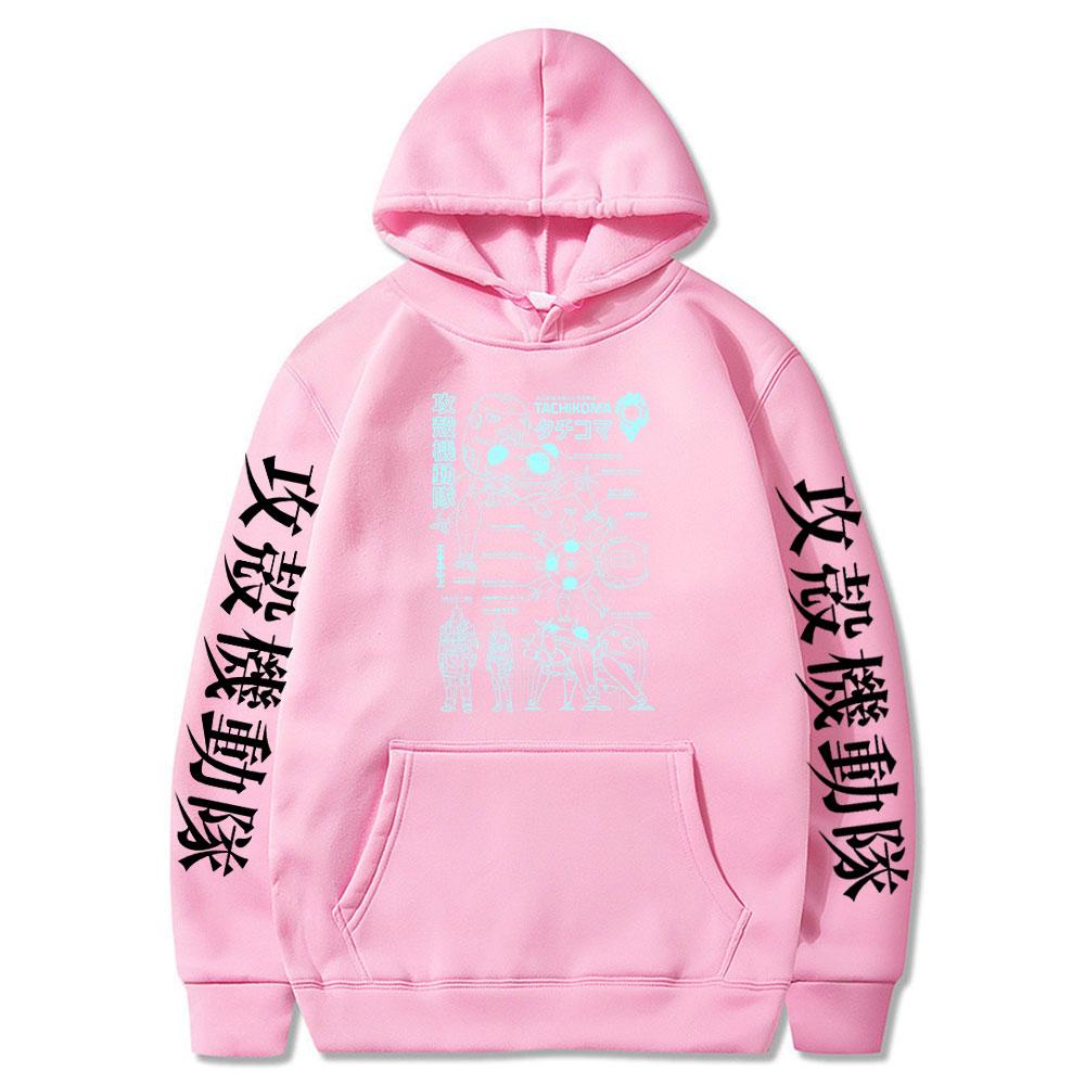 Japan Anime Ghost In the Shell tisk Pánské mikiny s kapucí mikiny Harajuku Kusanagi Motoko Neformální Oversized Streetwear