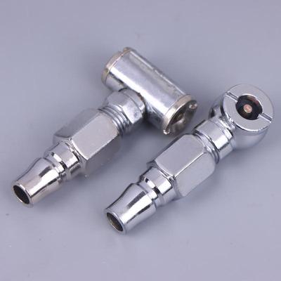 1 Piece Multifuncton Inflatable Nozzle Quick Connect Replacement Single/Double Head Sliver Motorcycle Tire Inflator Adapter