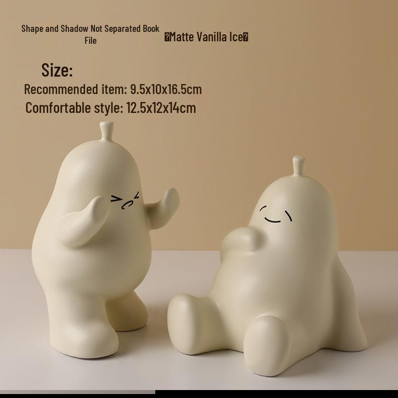 Cute Ceramic Pear Hugging Bookend - Charming Home Decor & Perfect Valentine's or Birthday Gift