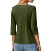 3/4 Sleeve Tops For Women T-Shirt Casual Christmas Print Tops T Shirt Round Neck Pullover Blouse