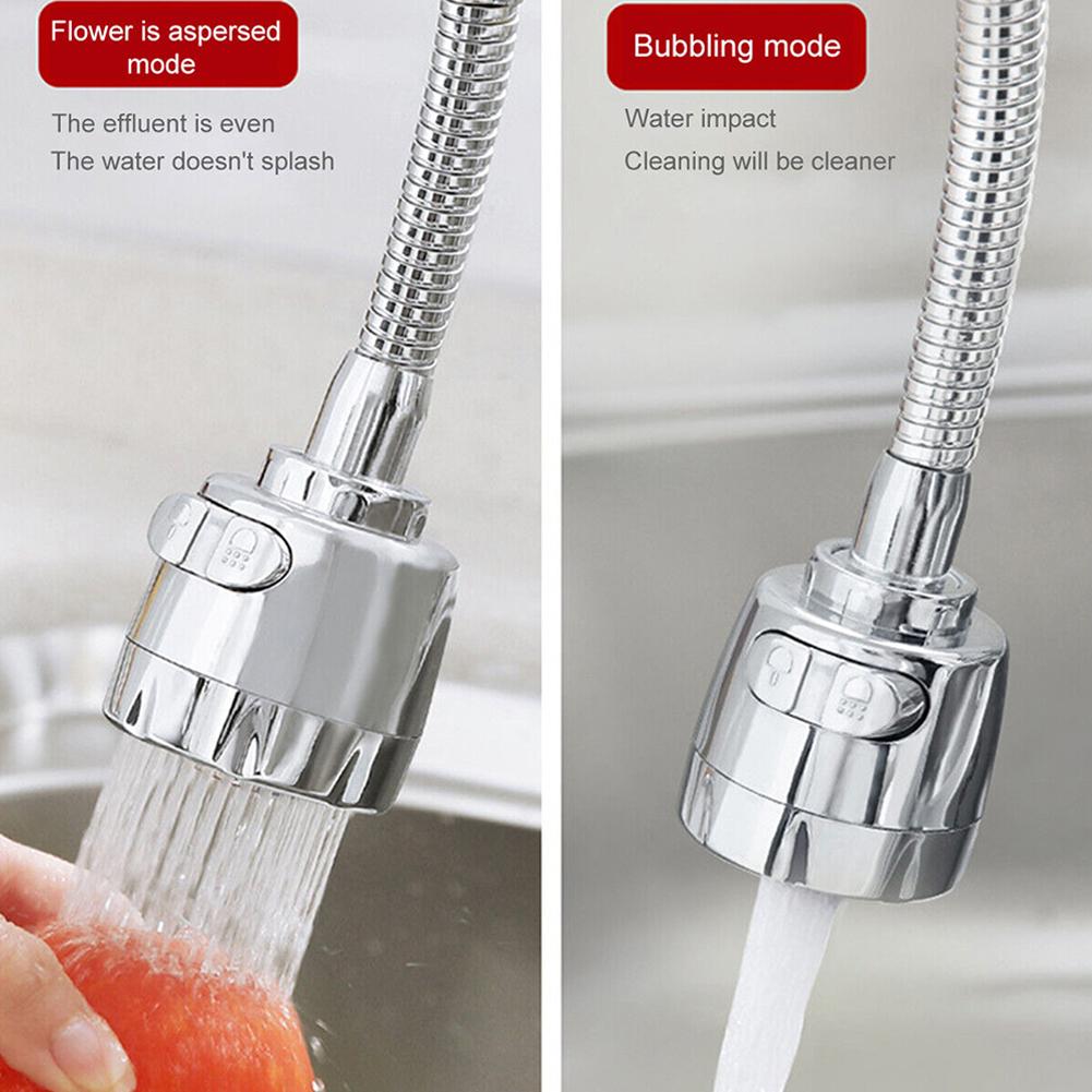 Kitchen Tap Extender Water Saving Faucet Bubbler Aerator Household Bathroom Extended Aerator Splash Proof Bathroom Accessories