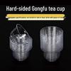 ZISIZ Disposable Transparent Plastic Kung Fu Tea Cup